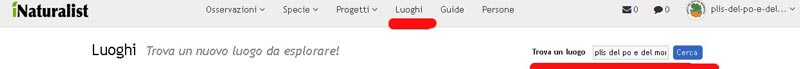 portale inaturalist screenshot